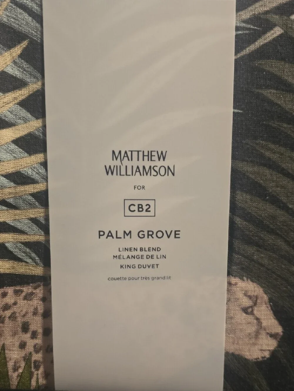Exclusive Best Seller Palm Grove Linen King Duvet Cover Black & Tencel